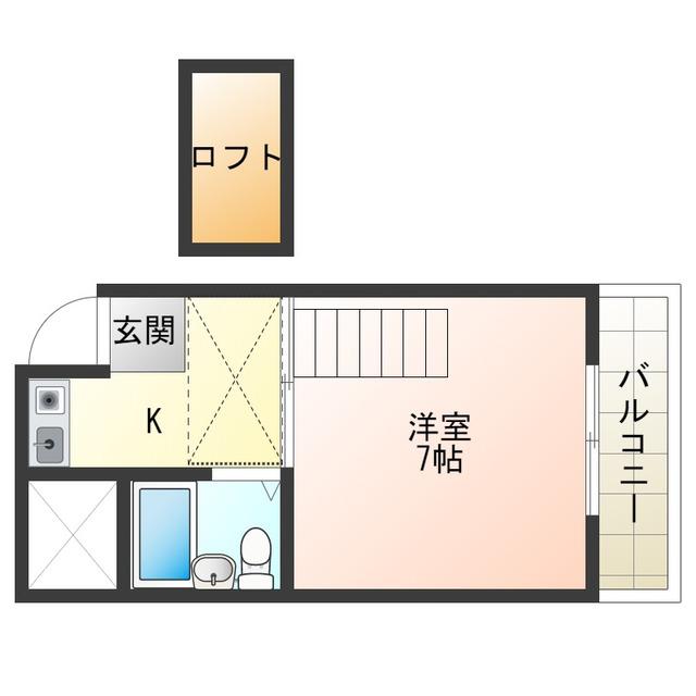 ロフティー野田(ワンルーム/5階)の間取り写真