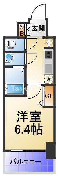 アドバンス北大阪ロワン(1K/4階)の間取り写真