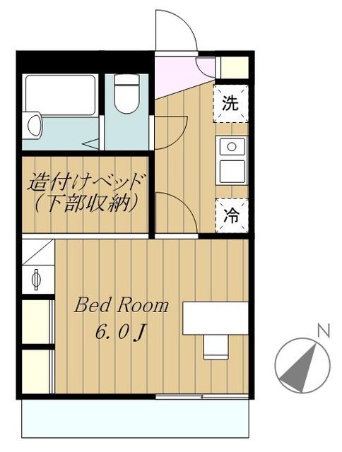 レオパレスガーデンむつみ(1K/2階)の間取り写真