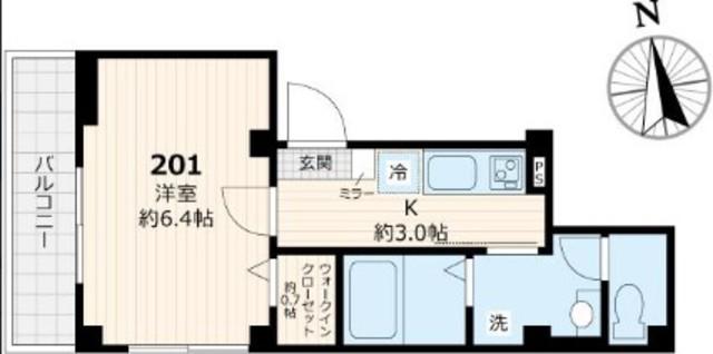 MAISON NOIRE(1K/2階)の間取り写真