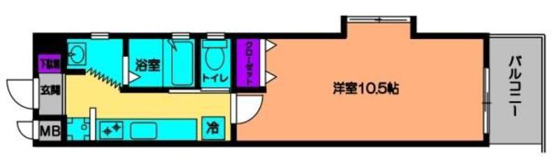 アグリふじみ野(1K/3階)の間取り写真