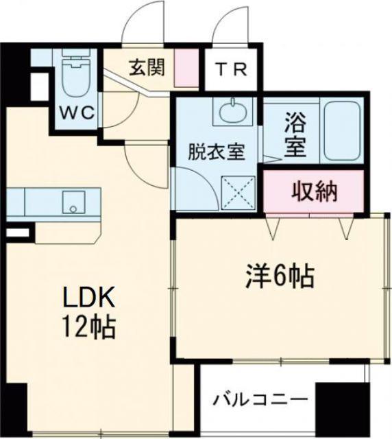 グランドール若草(1LDK/1階)の間取り写真