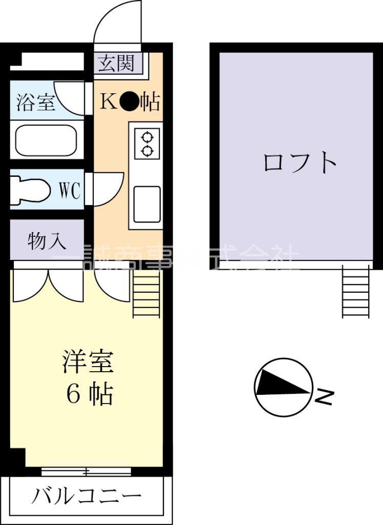 ヒルズボックス10番館(1K/1階)の間取り写真