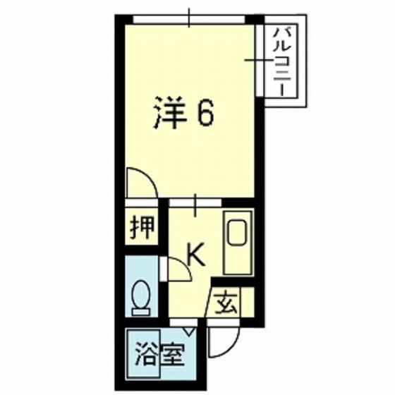 ライズ本荘(ワンルーム/1階)の間取り写真