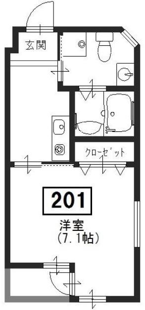 STEPHOME MIYAKOJIMA(1K/2階)の間取り写真