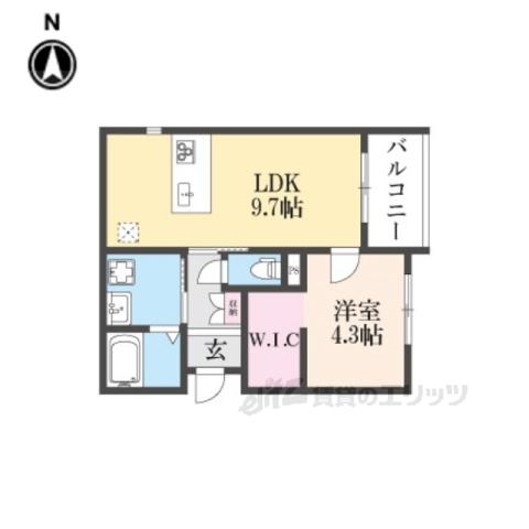 FORESTMAISON堀川御池(1LDK/3階)の間取り写真