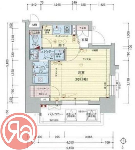 プレサンス本町ジョイス(1K/14階)の間取り写真