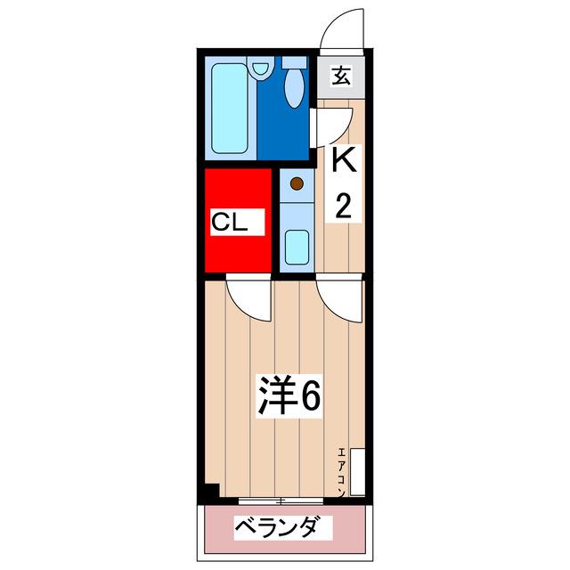 メゾンドエスポアール(1K/3階)の間取り写真