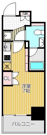 SIL西五反田(1K/10階)の間取り写真
