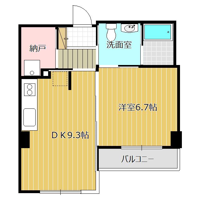 ヴィラ葵(1SLDK/5階)の間取り写真