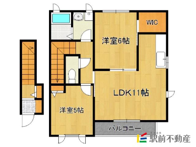 リヴァージュ・ディアスC棟(2LDK/2階)の間取り写真
