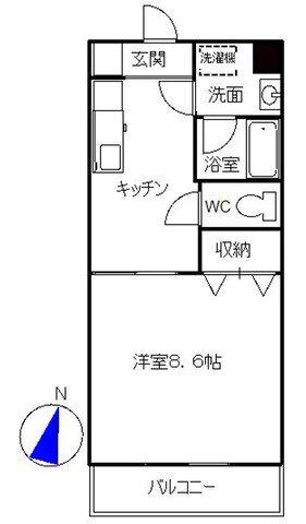 サンドリーム(1K/1階)の間取り写真