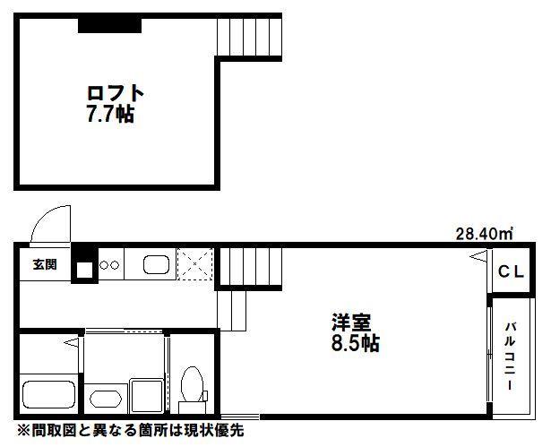 TUA CASA(1K/1階)の間取り写真