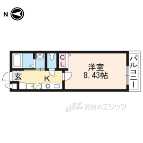LAFITEOMIYA(1K/3階)の間取り写真