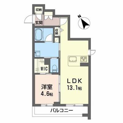 CITYPLAZA大手門(1LDK/3階)の間取り写真