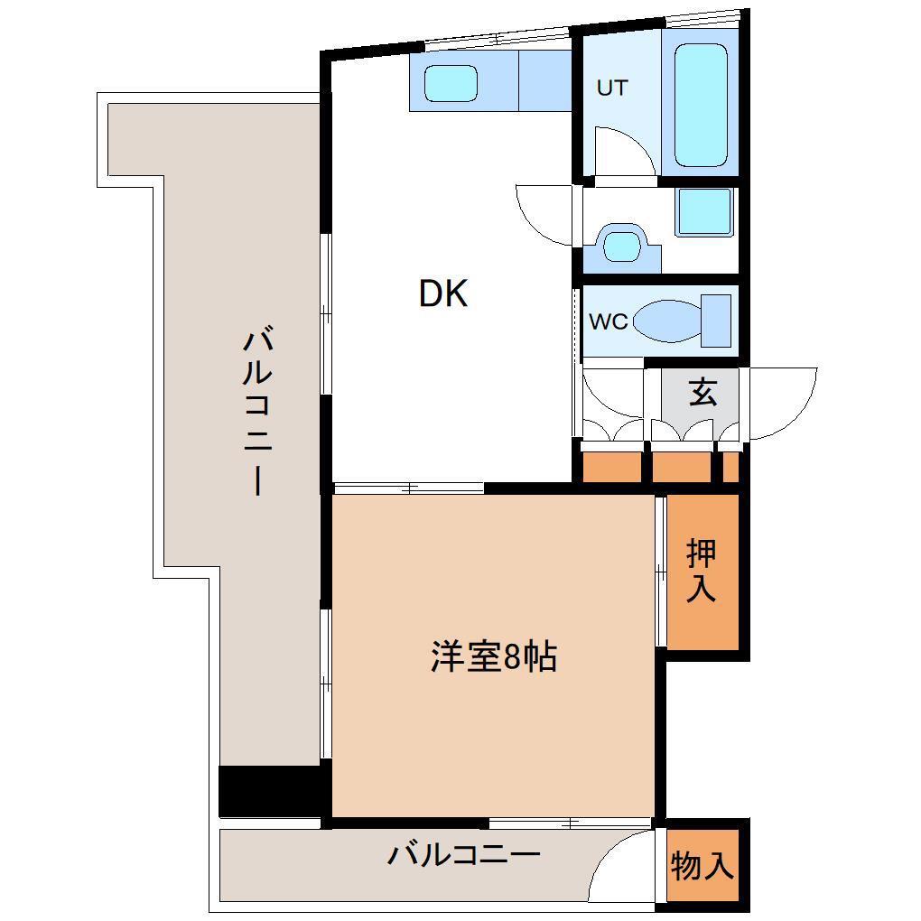 アーバンフラッツ(1LDK/5階)の間取り写真