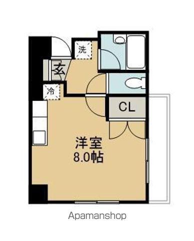 ルミナス松山(ワンルーム/3階)の間取り写真