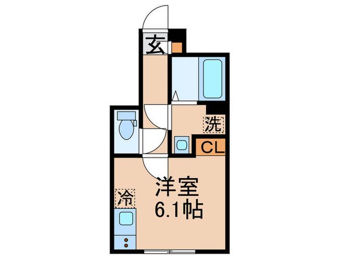 カインドネス金町(ワンルーム/1階)の間取り写真