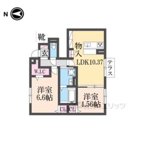 リッツ ハウス(2LDK/1階)の間取り写真