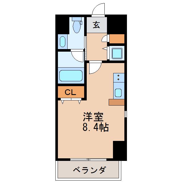 リヴシティ栄(ワンルーム/11階)の間取り写真