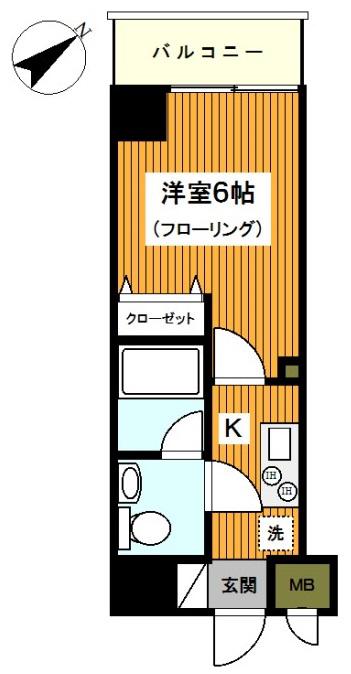 横浜コーヨー十番館(1K/9階)の間取り写真
