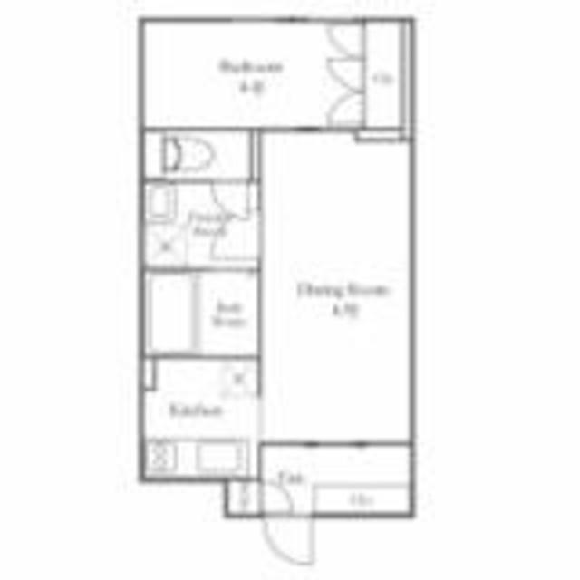 FABRIC東中野RESIDENCE(ワンルーム/4階)の間取り写真