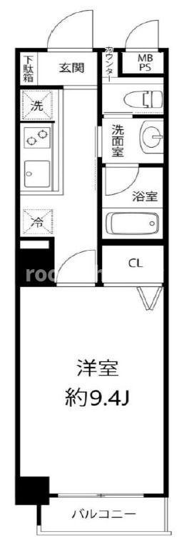 TS GARDEN元町(1K/6階)の間取り写真
