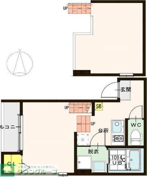 STAGE宮千代(1K/1階)の間取り写真