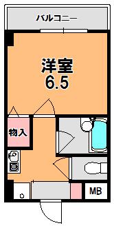 メゾンKTS(1K/4階)の間取り写真