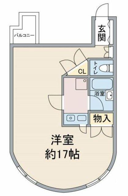 カドルA(ワンルーム/2階)の間取り写真