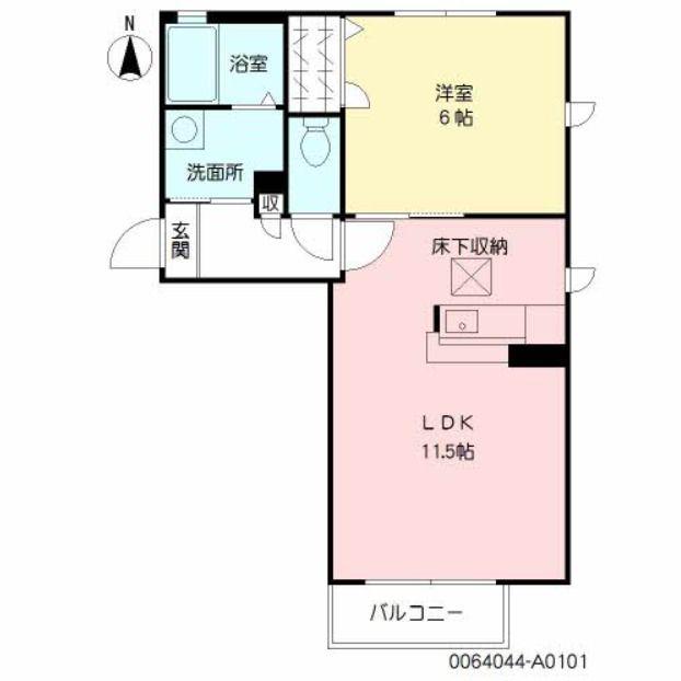 クラニッヒ(1LDK/1階)の間取り写真
