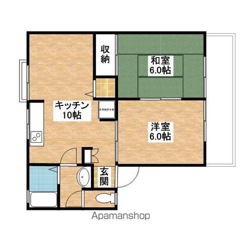 セジュール貴能地I(2LDK/1階)の間取り写真