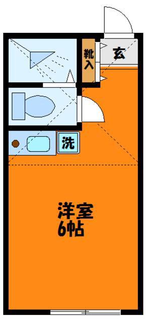 ルシェリア川崎(ワンルーム/2階)の間取り写真