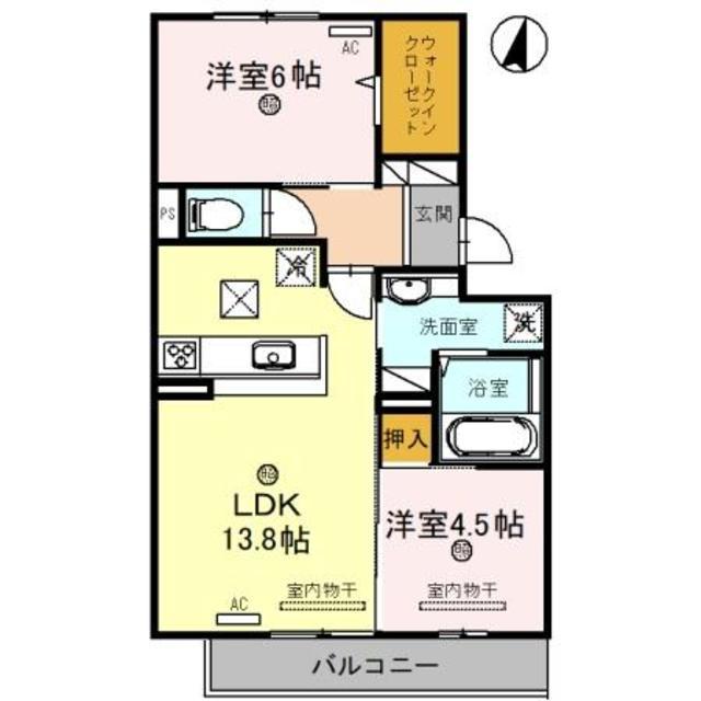 MELIFLUA西浜(2LDK/3階)の間取り写真