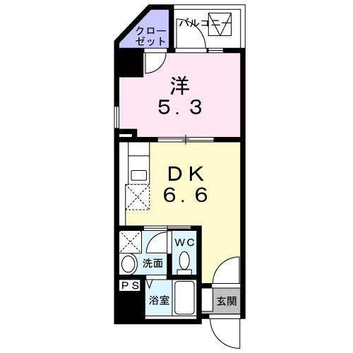 アッドバレーコート(1DK/3階)の間取り写真