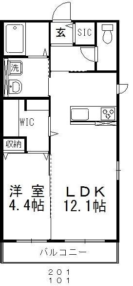 プロフェッサS&Y(1LDK/2階)の間取り写真