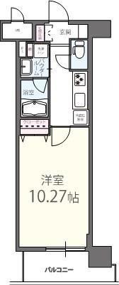 クンラボーロ(1K/2階)の間取り写真