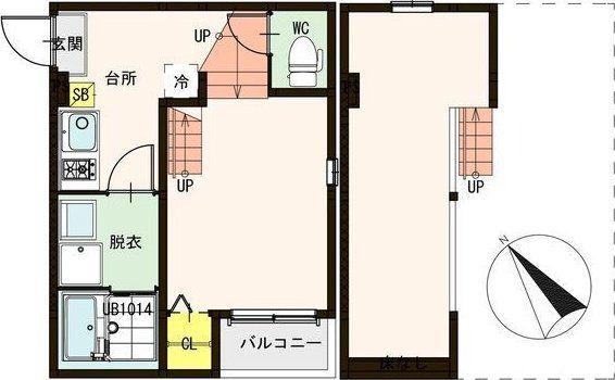 グランドソレーユ五輪(1K/1階)の間取り写真