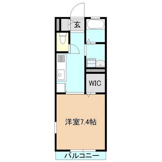 アウローラ(1K/1階)の間取り写真