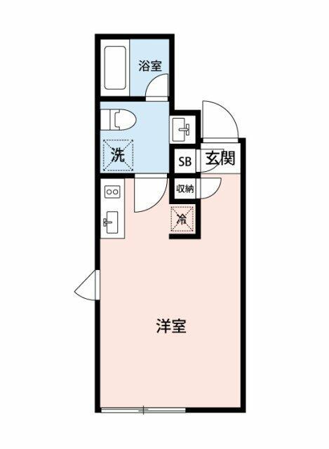 LUDENS大鳥居(ワンルーム/2階)の間取り写真