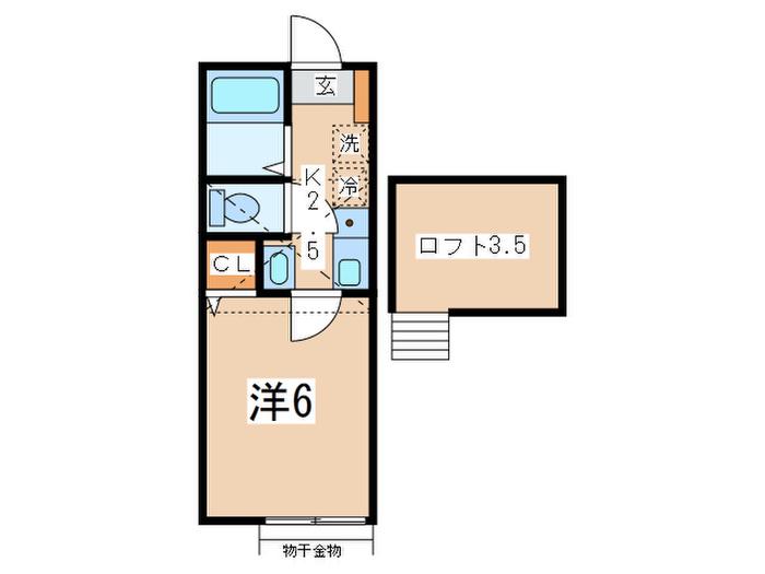 サニ-ハイツ川和(1K/2階)の間取り写真