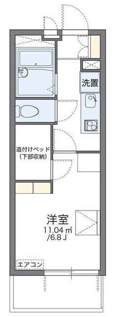 レオパレスパタータII(1K/3階)の間取り写真