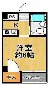 ベルコモンズ大正(1K/3階)の間取り写真