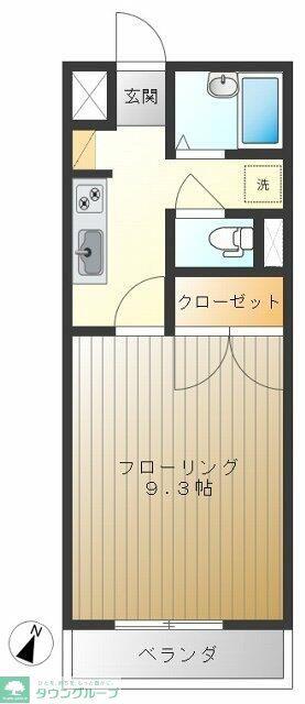 ウィンハウス江古田(1K/2階)の間取り写真