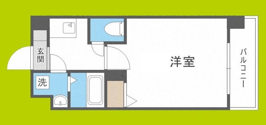 フレイランス NAMBA PLACE(1K/4階)の間取り写真