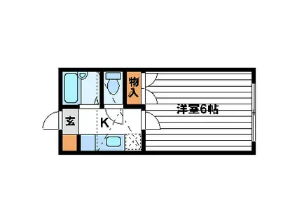 ロフティキャビン東仙台(1K/2階)の間取り写真