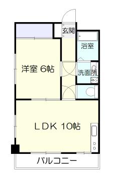 グランパルク(1LDK/3階)の間取り写真