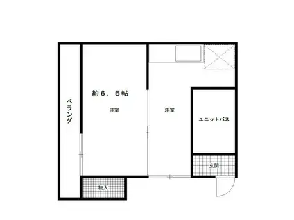 大泉中町飛田アパート(1DK/2階)の間取り写真