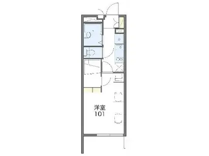 レオパレスYAHAGI I(1K/3階)の間取り写真