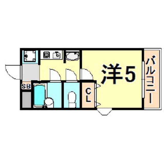 ステラハウス15(1K/1階)の間取り写真